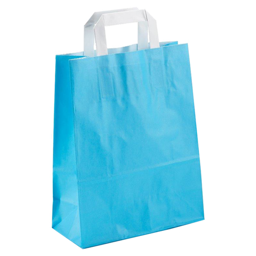 100 Papiertüten hellblau 32 12x40cm Papiertaschen bedrucken