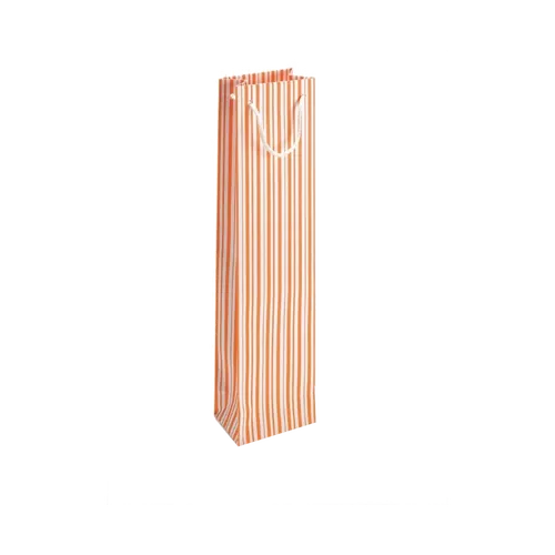 400 Flaschentaschen 9,5 13x38cm Streifen orange Flaschentasche bedrucken