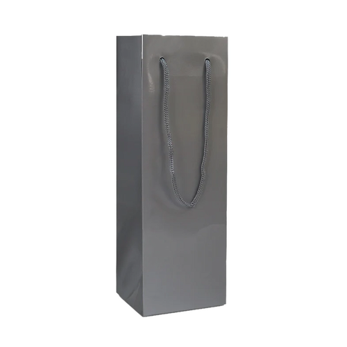 200 Flaschentaschen silber 12 10x35cm Deluxe Papiertueten bedrucken