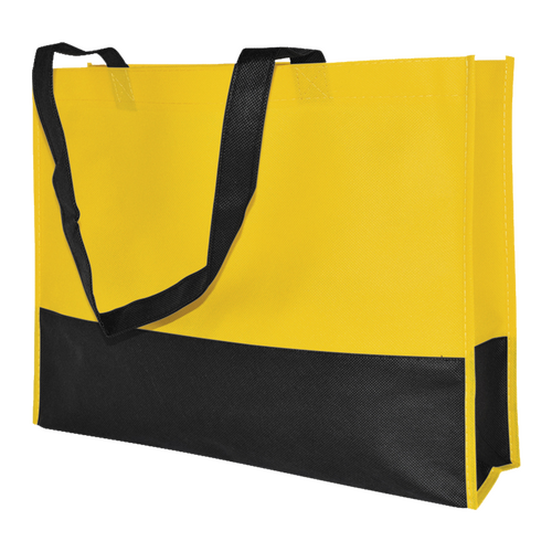 50 NW-Taschen gelb/schwarz 38x10x29cm Woventasche bedrucken