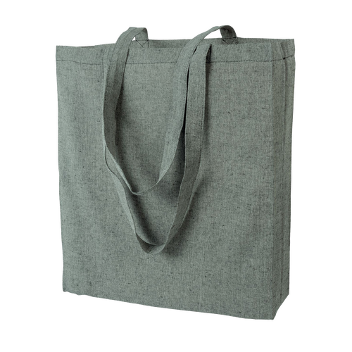 100 Recycling-Stofftaschen 38 8x42cm langer Henkel grün  mit Stofftaschen bedrucken