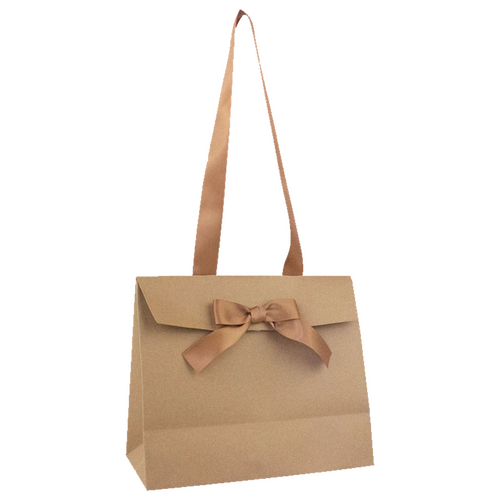 100 Geschenktaschen braun 24 11x20cm Satin Papiertueten bedrucken