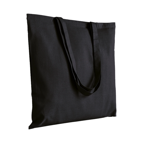 50 Stofftaschen 220gr/qm schwarz 38x42cm langer Henkel Stoffbeutel bedrucken