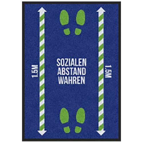 Fußmatte Hinweis SOZIALEN ABSTAND WAHREN