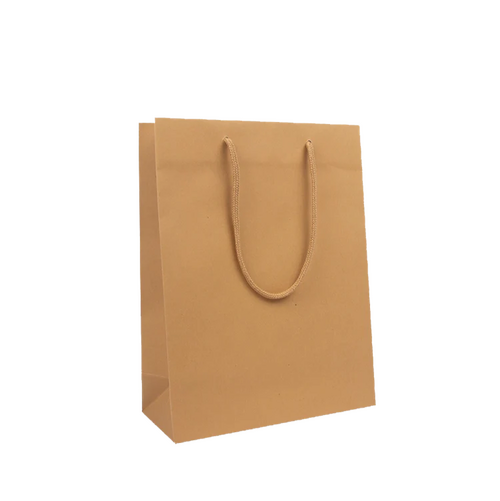 100 Messetaschen braun Kraft 25 11x33cm