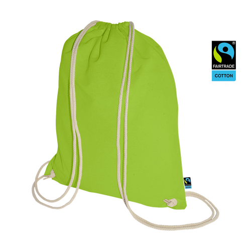 100 Turnbeutel hellgrün FairTrade 38x46cm Turnbeutel bedrucken