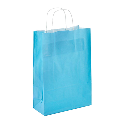 100 Papiertüten hellblau 22 10x28cm Kordel Papiertueten bedrucken