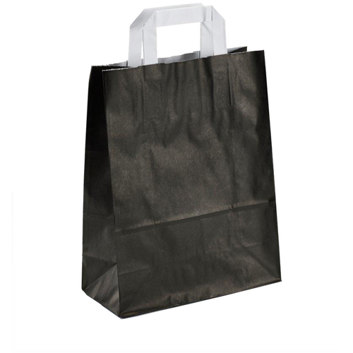 100 Papiertüten schwarz 32 12x40cm Papiertaschen bedrucken