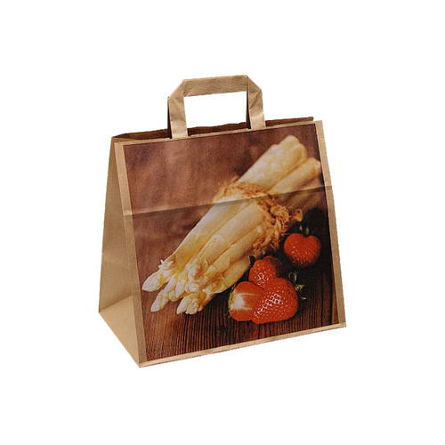 250 Papiertaschen 26 17x25cm Spargel Papiertaschen bedrucken