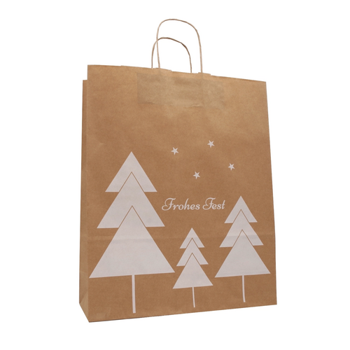 250 Weihnachtstüten Tannen 32 12x40cm Weihnachtstachen bedrucken