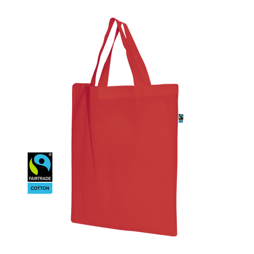 100 FairTrade Stofftaschen rot 38x42cm Stoffbeutel bedrucken