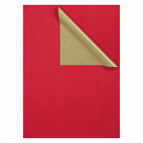 Geschenkpapier 2c rot/gold