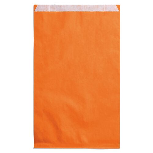 2000 Seitenfaltenbeutel orange 15 4x21cm Papiertueten bedrucken