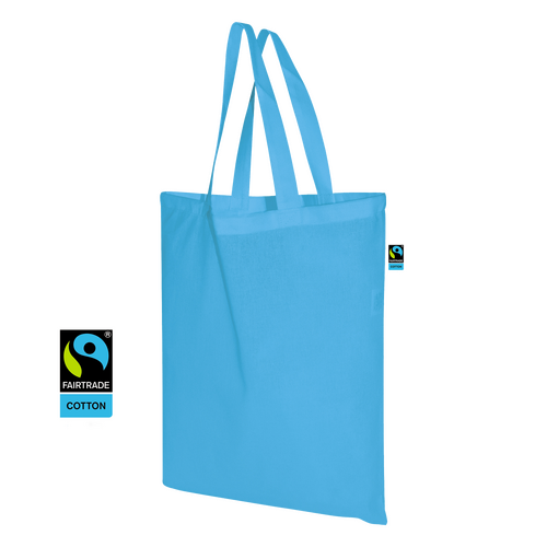 500 FairTrade Stofftaschen hellblau 38x42cm Stoffbeutel bedrucken