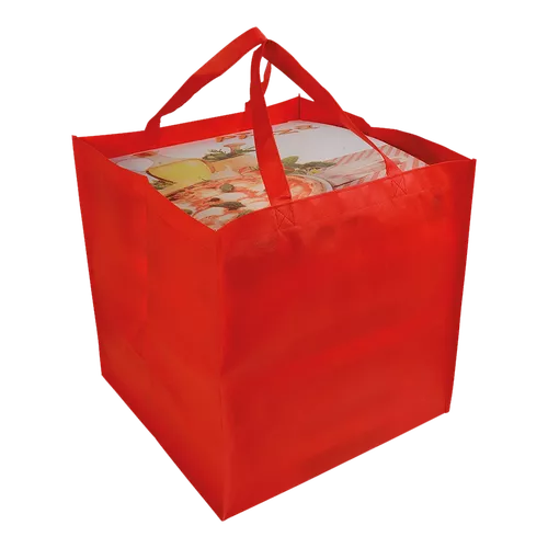 50 Non Woven Tasche rot36 36x37cm Pizza Woventasche bedrucken