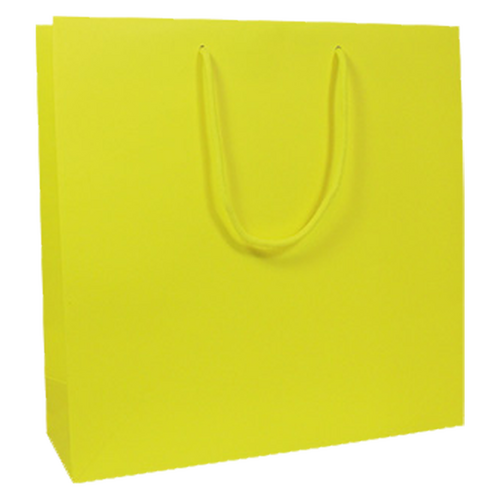 500 Messetaschen neon-gelb26 10x35cm Papiertueten bedrucken