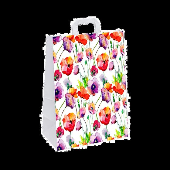 250 Papiertaschen 22 10x28cm bedruckt Blumen Papiertueten bedrucken