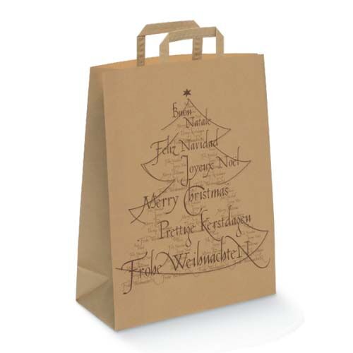 Weihnachtstaschen Geschenktaschen Flachhenkel Weihnachtsbaum