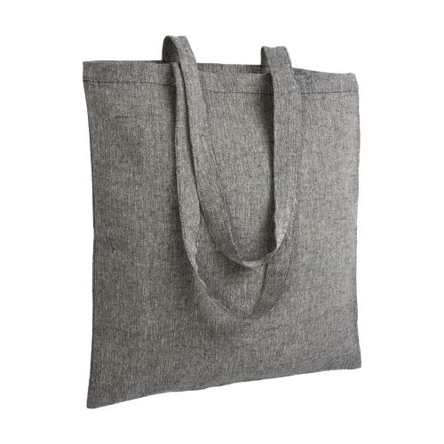 250 Recycling-Stofftaschen schwarz  150g/qm 38x42cm langer Henkel Stoffbeutel bedrucken