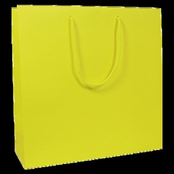 100 Messetaschen neon-gelb 20 08x26cm Papiertueten bedrucken
