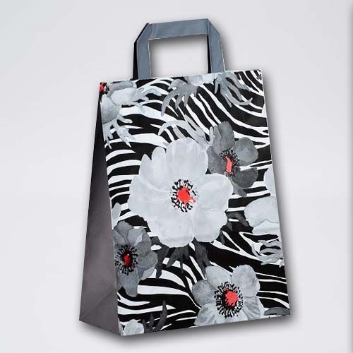 Papiertragetaschen bedruckt Anemone