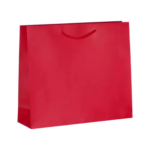 100 Messetaschen rot 42 12x36cm Papiertaschen bedrucken