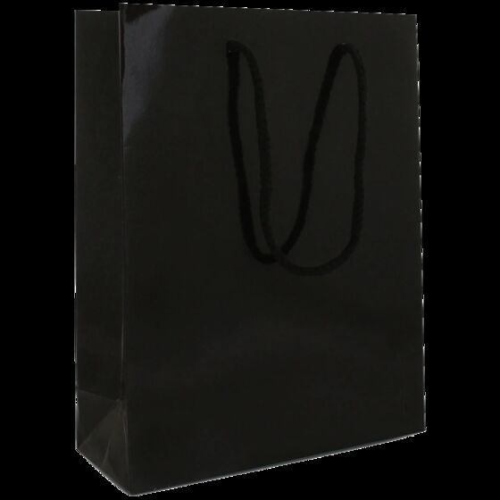 100 Messetaschen schwarz 25x11x33cm papiertueten bedrucken