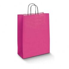 Papiertragetaschen sehr groß in pink mit bedrucken Papiertragetasche