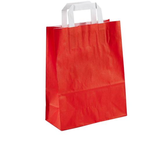 100 Papiertüten rot 18 8x22cm Papiertaschen bedrucken