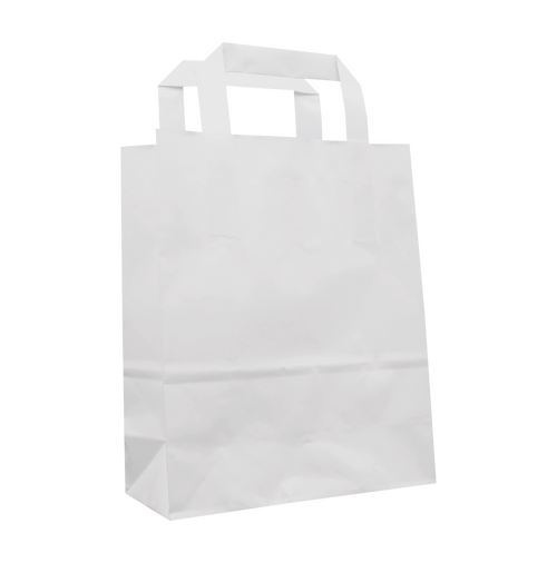 100 Papiertaschen 32x12x40cm weiß Papiertueten bedrucken