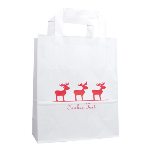 250 Weihnachtstüten 3 Elche 18 08x22cm Weihnachtstueten bedrucken