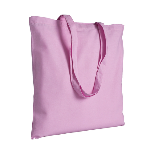 250 Stofftaschen 220gr/qm rosa 38x42cm langer Henkel Stoffbeutel bedruckt