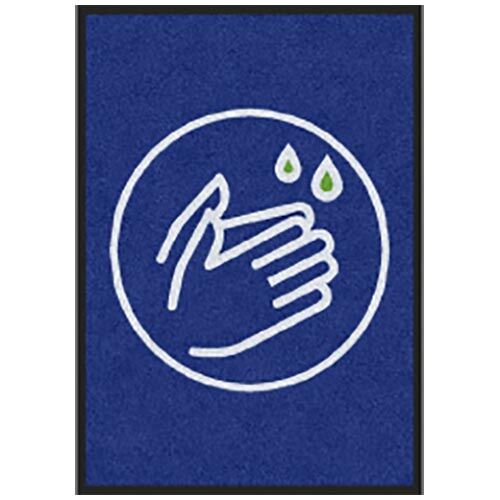 Fußmatte Hinweis Hände waschen