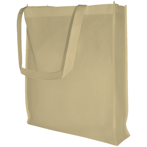 100 Vliestaschen sand 38 10x42cm Woventasche bedrucken