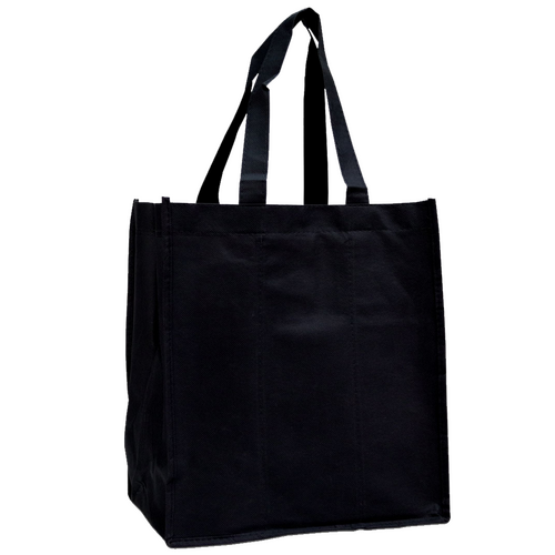 50 Flaschentasche schwarz 27 19x30cm Woventasche bedrucken