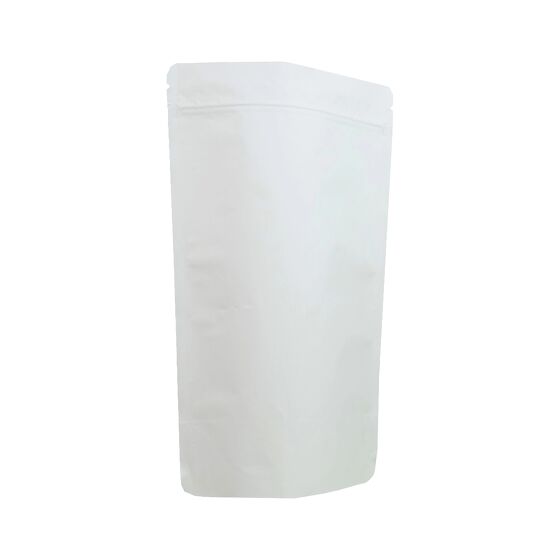 Standbodenbeutel 11x18,5 7cm weiß bedruckte Papiertüten