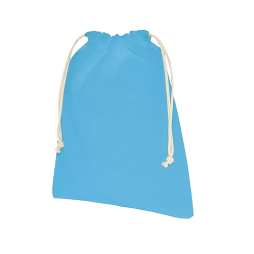 250 Stoffsack hellblau 25x35cm Baumwollsäckchen bedrucken