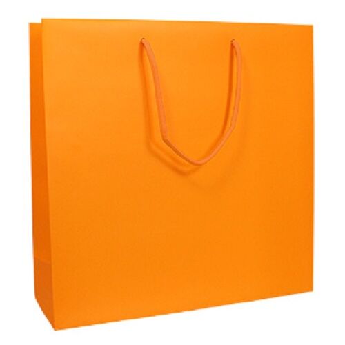 Messetaschen neon braun als exclusive Papiertragetasche bedruckbar