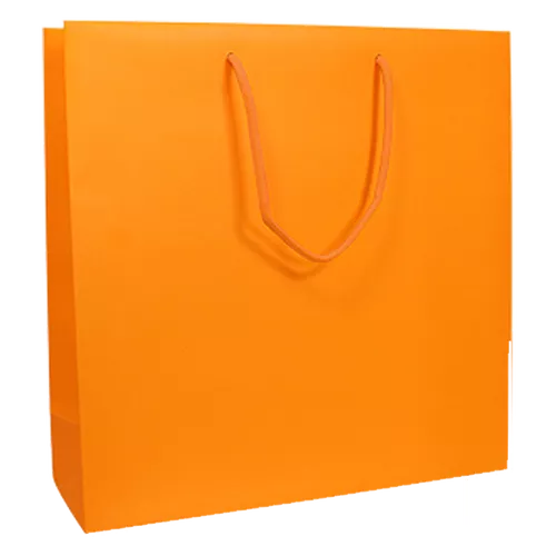 100 Messetaschen neon-orange 26 10x35cm Papiertueten bedrucken