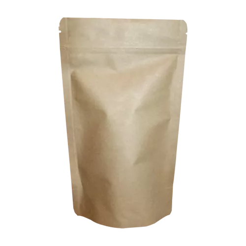 500 braune Standbodenbeutel 16x27 8cm für leichtes Befüllen im Doypack Format zum Bedrucken