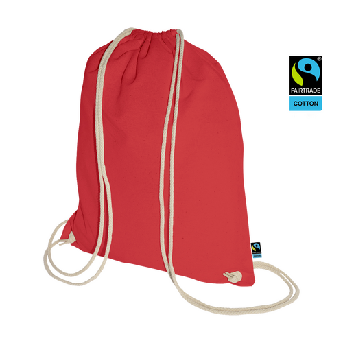 50 Turnbeutel rot FairTrade 38x46cm Turnbeutel bedrucken