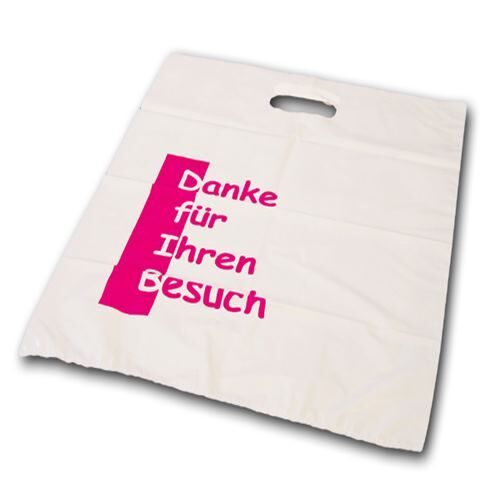 Plastiktragetaschen Danke HDPE 40x50cm 25000Stück Plastiktaschen bedrucken