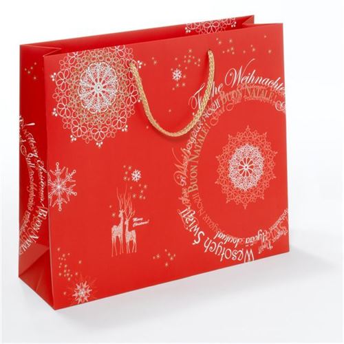 Weihnachtstaschen Mit Fell - 3 Rote Geschenktaschen Für Festtage